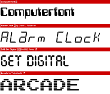 DaFont - Techno - LCD category font examples