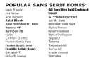 list of popular sans-serif fonts